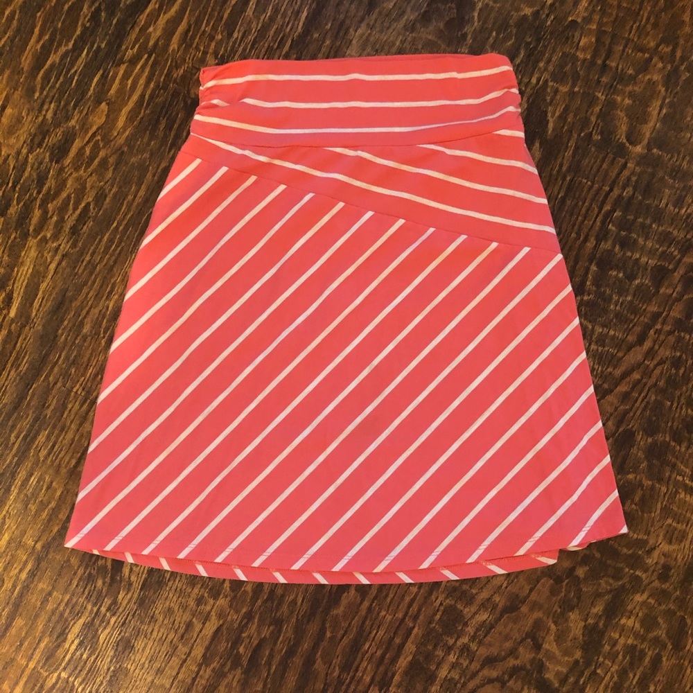Pink Striped Short Skirt Size Small